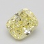 1.03 Ct. Fancy Intense Yellow Cushion Diamond