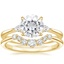 18KY Moissanite Aria Contoured Diamond Bridal Set, smalltop view