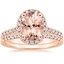 14KR Morganite Odessa Diamond Ring (1/5 ct. tw.) with Sonora Diamond Ring (1/8 ct. tw.), smalltop view