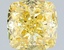 3.08 Ct. Fancy Vivid Yellow Cushion Lab Grown Diamond