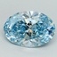 2.59 Ct. Fancy Vivid Blue Oval Lab Grown Diamond