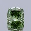 1.03 Ct. Fancy Vivid Green Cushion Lab Grown Diamond