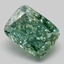 2.01 Ct. Fancy Vivid  Green Cushion Lab Grown Diamond