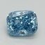 1.05 Ct. Fancy Vivid Blue Cushion Lab Grown Diamond