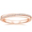 14K Rose Gold Symphony Diamond Ring, smalltop view