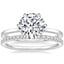 18K White Gold Secret Halo Six-Prong Diamond Ring with Luxe Ballad Diamond Ring (1/4 ct. tw.)