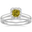 18K White Gold Lotus Flower Diamond Bridal Set (1/4 ct. tw.)