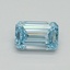 0.55 Ct. Fancy Vivid Blue Emerald Lab Grown Diamond