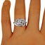 The Auberon Ring, smallzoomed in top view on a hand