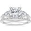 Platinum Luxe Opera Three Stone Diamond Ring with Luxe Ballad Diamond Ring (1/4 ct. tw.)