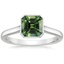 18K White Gold Luna 2mm Bezel Ring, smalltop view