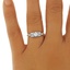 The Cheryl Ring, smalltop view on a hand