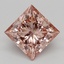 1.51 Ct. Fancy Intense Brownish Pink Princess Lab Grown Diamond
