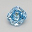 0.44 Ct. Fancy Vivid Blue Cushion Lab Grown Diamond