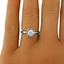 The Bala Ring, smalltop view on a hand
