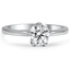 Custom Sculpted Five Prong Diamond Ring