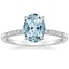 18K White Gold Viviana One-Quarter Coverage Diamond Ring, smalltop view