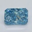 3.27 Ct. Fancy Vivid Malibu Blue Radiant Lab Grown Diamond