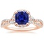 14K Rose Gold Luxe Willow Halo Diamond Ring (2/5 ct. tw.), smalltop view