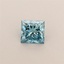 0.27 Ct. Fancy Vivid Blue Princess Lab Grown Diamond