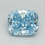 2.06 Ct. Fancy Vivid Blue Cushion Lab Grown Diamond