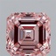 3.01 Ct. Fancy Vivid Pink Asscher Lab Grown Diamond