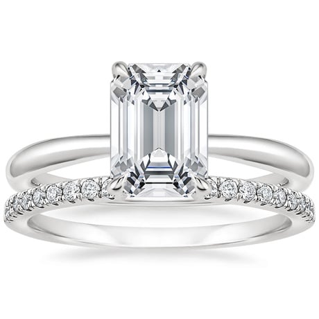 Platinum Freesia Ring with Sia Diamond Open Ring
