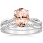 18KW Morganite Petite Twisted Vine Diamond Bridal Set (1/4 ct. tw.), smalltop view