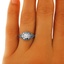 The Jayla Ring, smalltop view on a hand
