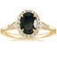 18K Yellow Gold Linden Diamond Ring, smalltop view