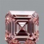 3.06 Ct. Fancy Vivid Pink Asscher Lab Grown Diamond
