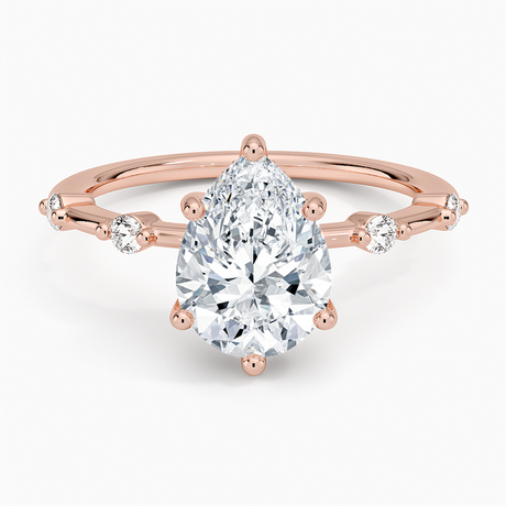 14K Rose Gold Aimee Hidden Halo Diamond Ring