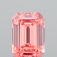 2.10 Ct. Fancy Vivid Orangy Pink Emerald Lab Grown Diamond