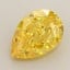 1.27 Ct. Fancy Vivid  Yellow Pear Lab Grown Diamond