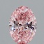 1.00 Ct. Fancy Vivid Pink Oval Lab Grown Diamond