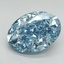 12.55 Ct. Fancy Vivid Blue Oval Lab Grown Diamond