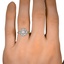 The Zarina Ring, smallzoomed in top view on a hand