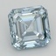 5.51 Ct. Fancy Intense Greenish Blue Asscher Lab Grown Diamond