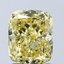 2.07 Ct. Fancy Vivid Yellow Cushion Lab Grown Diamond