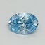 0.51 Ct. Fancy Vivid Blue Oval Lab Grown Diamond