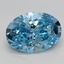 3.16 Ct. Fancy Vivid Blue Oval Lab Grown Diamond
