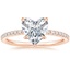 14K Rose Gold Perfect Fit Three-Quarter Diamond Ring (1/4 ct. tw.), smalltop view