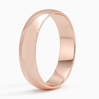 Slim Profile 5mm Wedding Ring in 14K Rose Gold