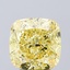 3.73 Ct. Fancy Intense Yellow Cushion Lab Grown Diamond