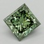 1.89 Ct. Fancy Vivid  Green Princess Lab Grown Diamond