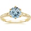 18K Yellow Gold Hudson Engraved Ring, smalltop view