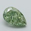 1.18 Ct. Fancy Vivid Green Pear Lab Grown Diamond