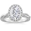 18K White Gold Petite Twisted Vine Halo Diamond Ring (1/4 ct. tw.), smalltop view