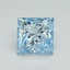 1.01 Ct. Fancy Intense Blue Princess Lab Grown Diamond