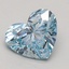 3.22 Ct. Fancy Intense Greenish Blue Heart Lab Grown Diamond